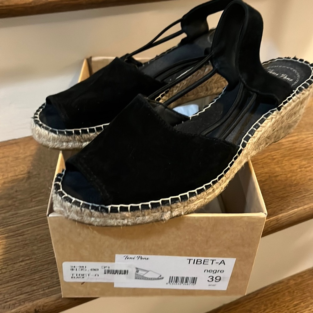 Black Suede Wedge